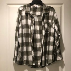 Ladies Sonoma Green & White Flannel